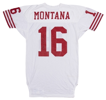 1988-89 Joe Montana Game Used, Signed & Photo Matched San Francisco 49ers Road Jersey (49ers LOA, JSA & Resolution Photomatching) 